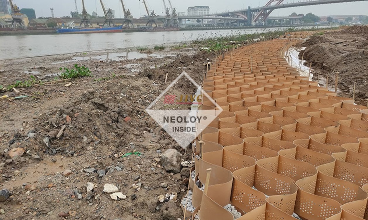 Dự án tường chắn Neoweb - khu đô thị Bắc Sông Cấm - Hải Phòng