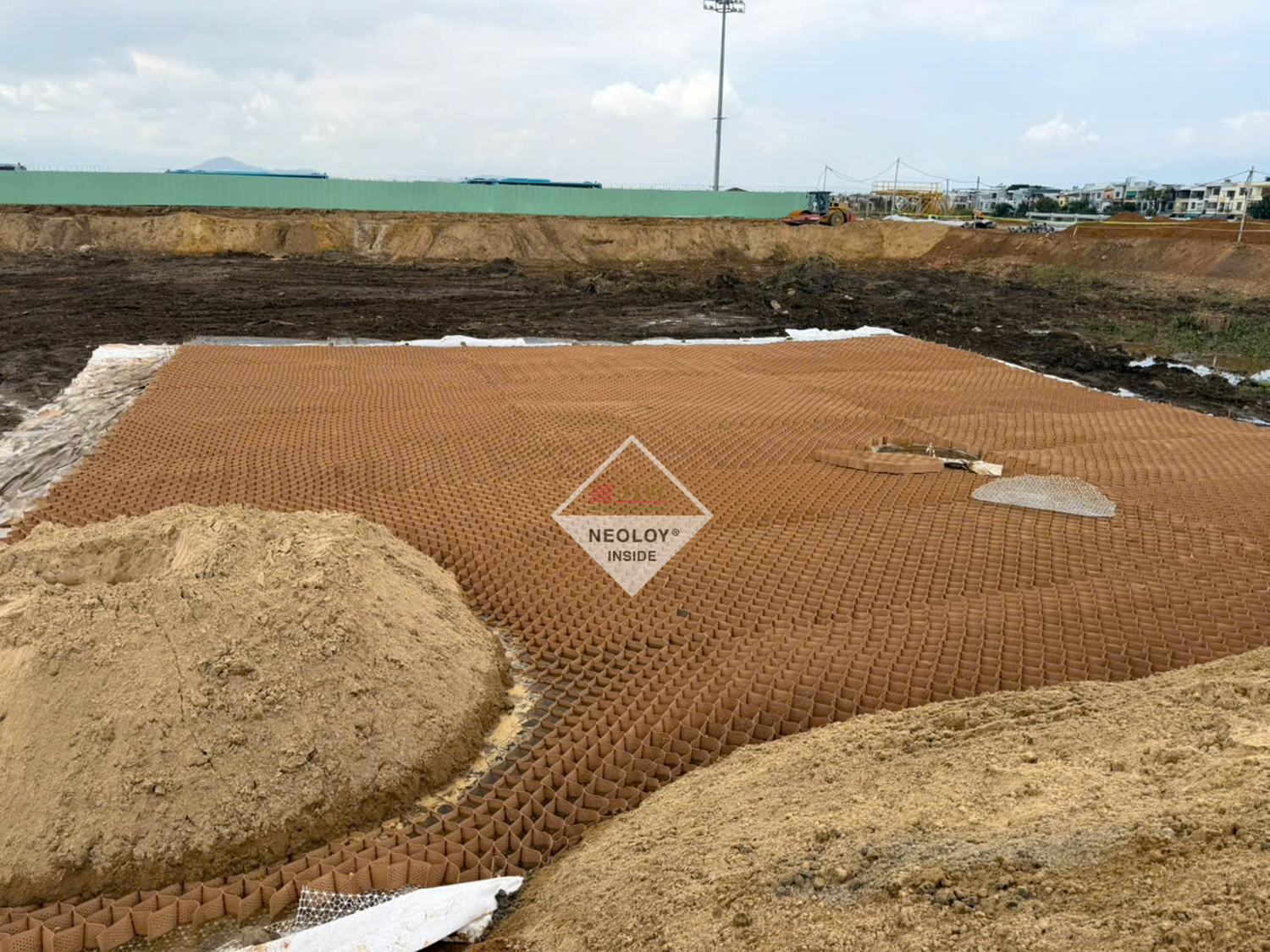 Gia cố nền sân ga hàng hóa - Sân bay Đà Nẵng