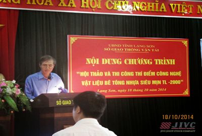 Hội thảo Công nghệ TL-2000 trong bảo dưỡng sửa chữa mặt đường BTN Sở GTVT Lạng Sơn